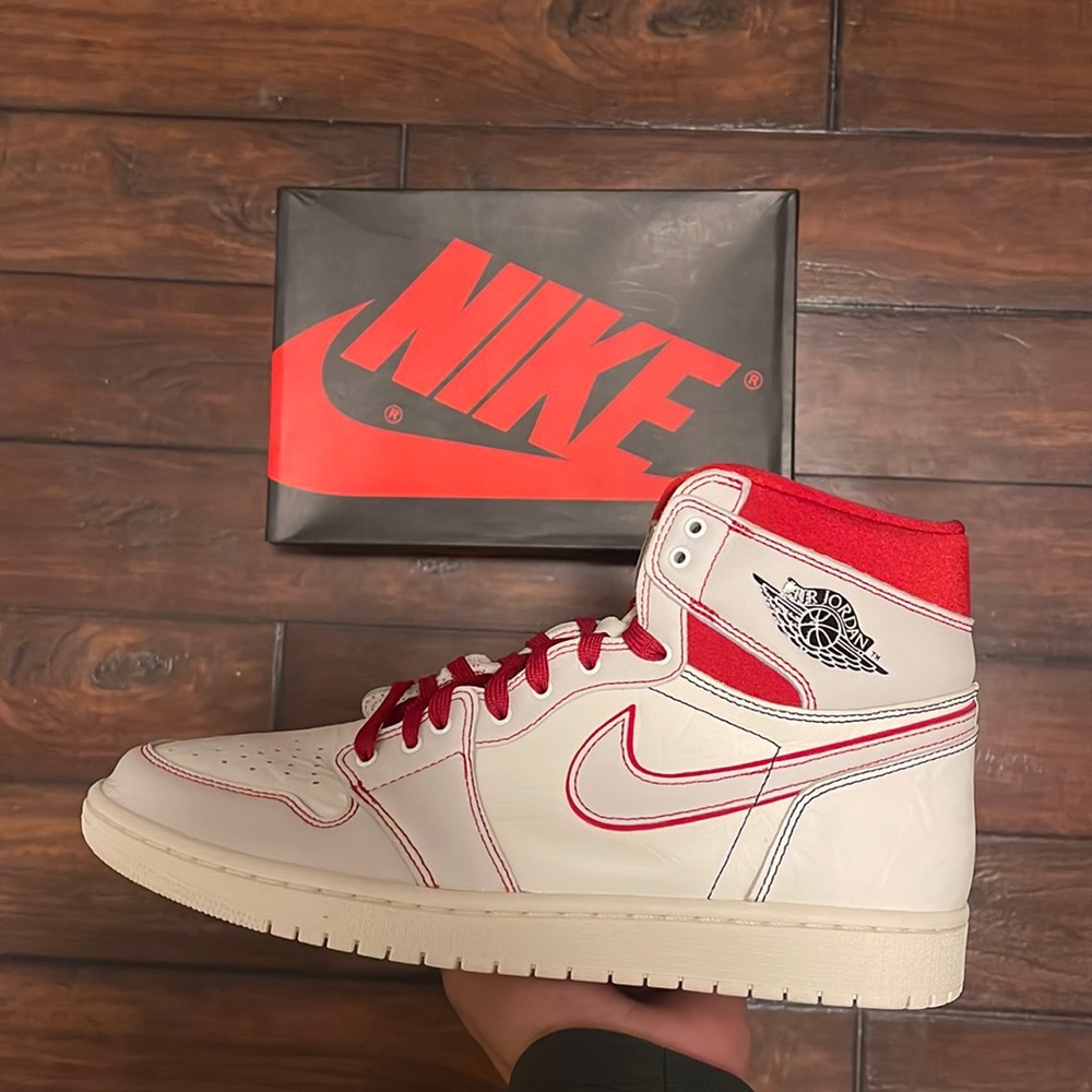 Air Jordan 1 Retro Phantom Gym Red - Picture 1 of 7